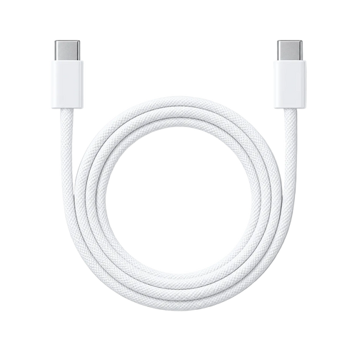 Klassisk Flätad Laddkabel USB-C Vit