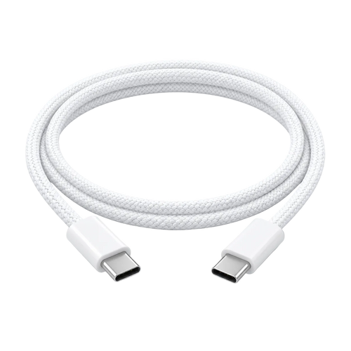 Klassisk Flätad Laddkabel USB-C Vit – produktbild 2